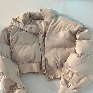 SHEIN Beige Puffer Jacket